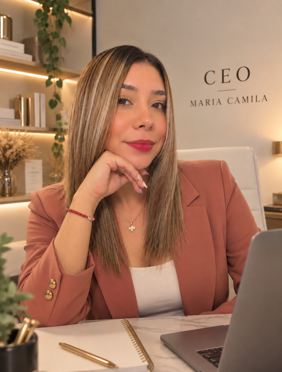 María Camila en la oficina de ELEVA